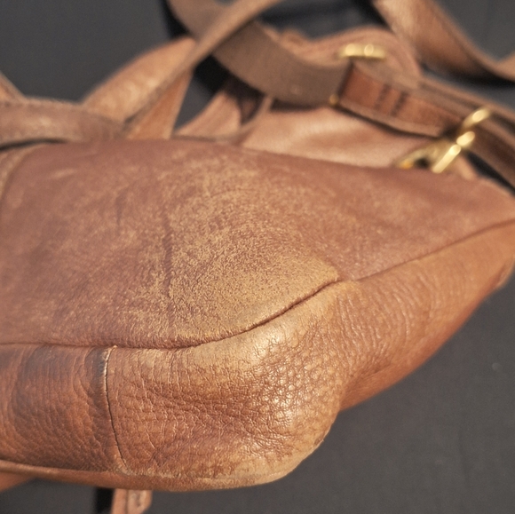 Fossil Foldover Leather Crossbody Messenger Bag - Picture 15 of 15